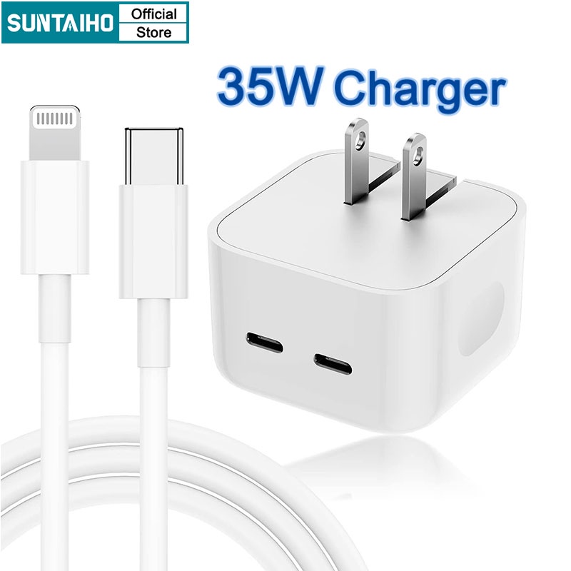 Suntaiho PD 35W Cốc Sạc Nhanh Hai Cổng usb 35w Cho iphone android Điện Thoại