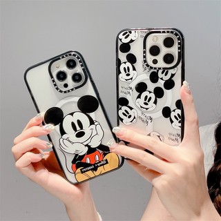 Casetifg Ốp Điện Thoại Silicon Từ Tính Chống Sốc Hình Chuột mickey Cho iphone 15 14 11 12 13 pro max