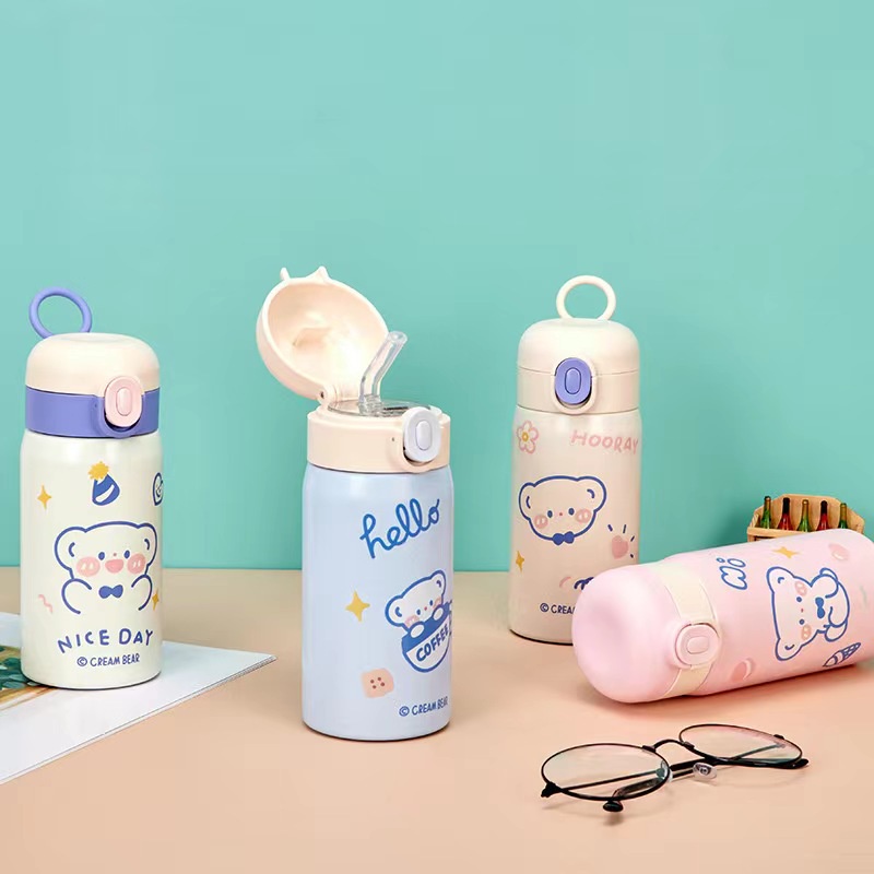 Bình Nước Giữ Nhiệt Họa Tiết Hoạt Hình Dễ Thương