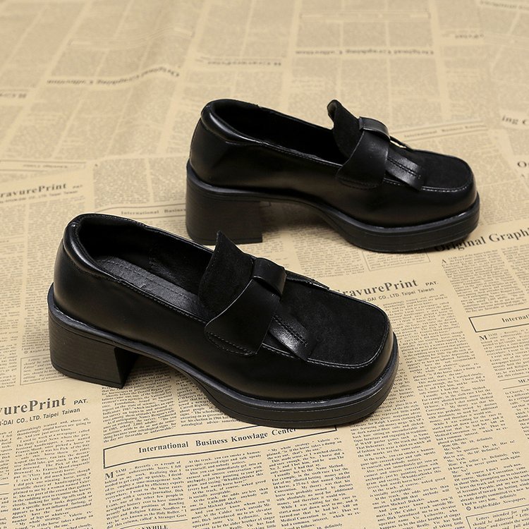 Giày Cao Gót Mũi Tròn Chống Thấm Nước Hợp Thời Trang