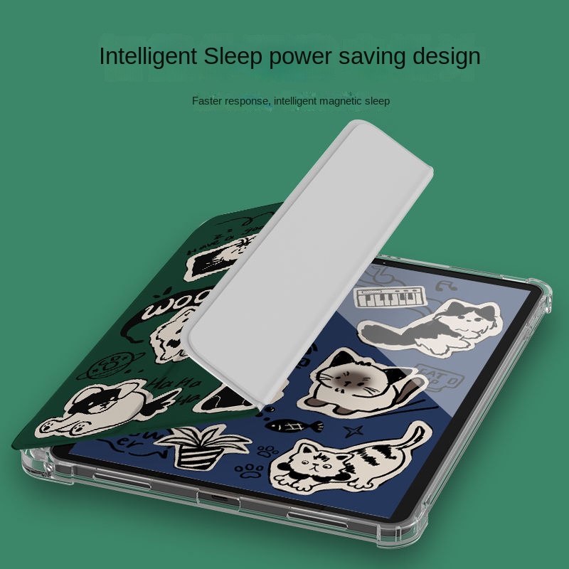 Ốp Máy Tính Bảng silicone Trong Suốt Nắp Lật Cho ipad air 5 gen9 gen8 gen7 pro11 air 3 gen5 gen6 gen10 mini 4 5 ipad