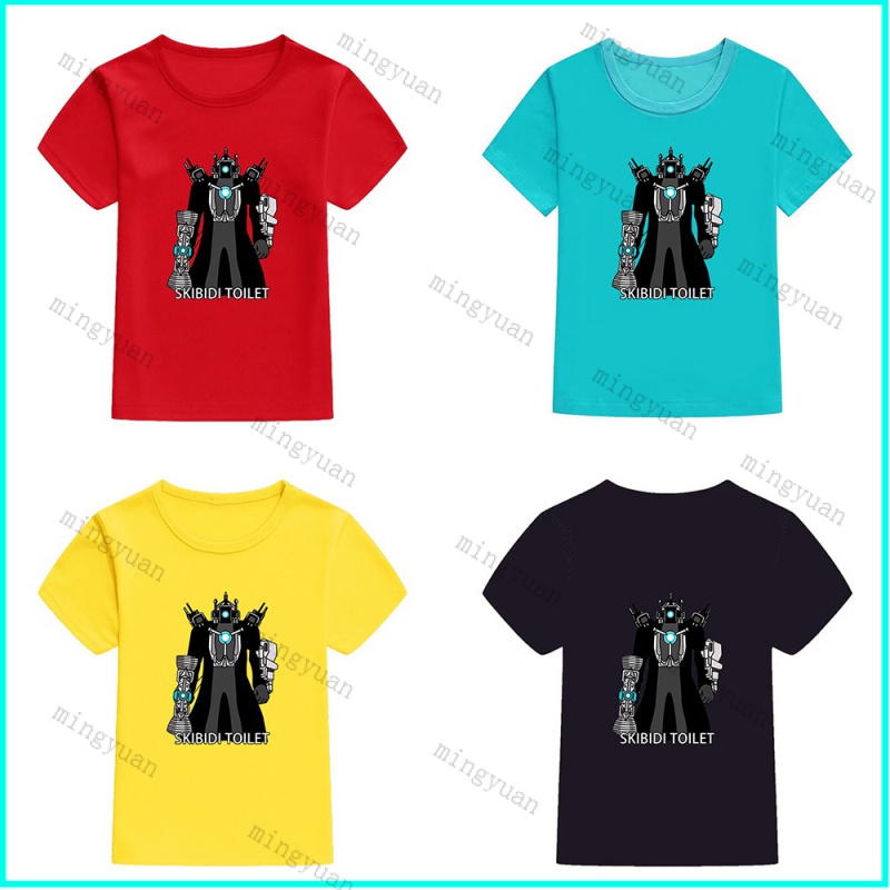 Áo Thun Unisex Tay Ngắn Dáng Rộng In Hình Mingyuan Titan Cameraman Mejorado Cho Thanh Thiếu Niên