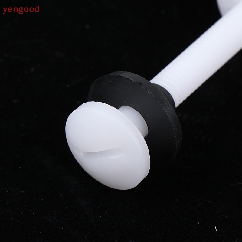 Dpfksp 2 Bu lông sửa chữa bản lề ghế vệ sinh bằng nhựa + Vít Fitg + Bộ vòng đệm cho phụ kiện phòng tắm gia đình