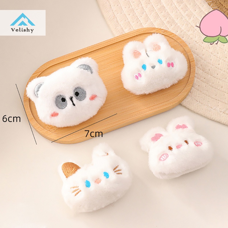 Velishy Phụ Kiện Ghim Cài Ba Lô / Áo Khoác Hình Động Vật / Thỏ / Ếch Nhồi Bông Dễ Thương Sáng Tạo