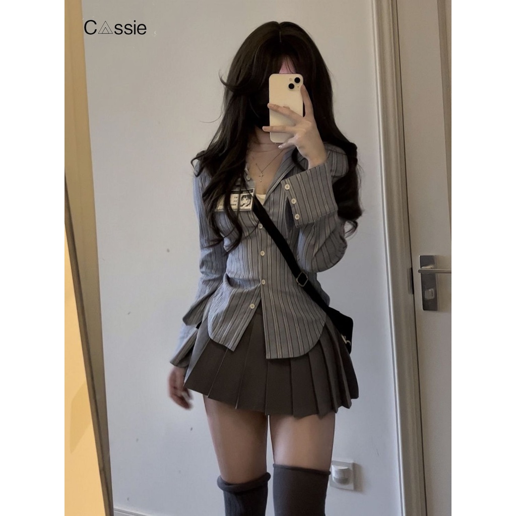 Cassie Áo Sơ Mi áo sơ mi nữ áo kiểu hàn quốc sang trọng độc đáo nhí nhảnh tráng lệ WCS2393GVK39Z230926