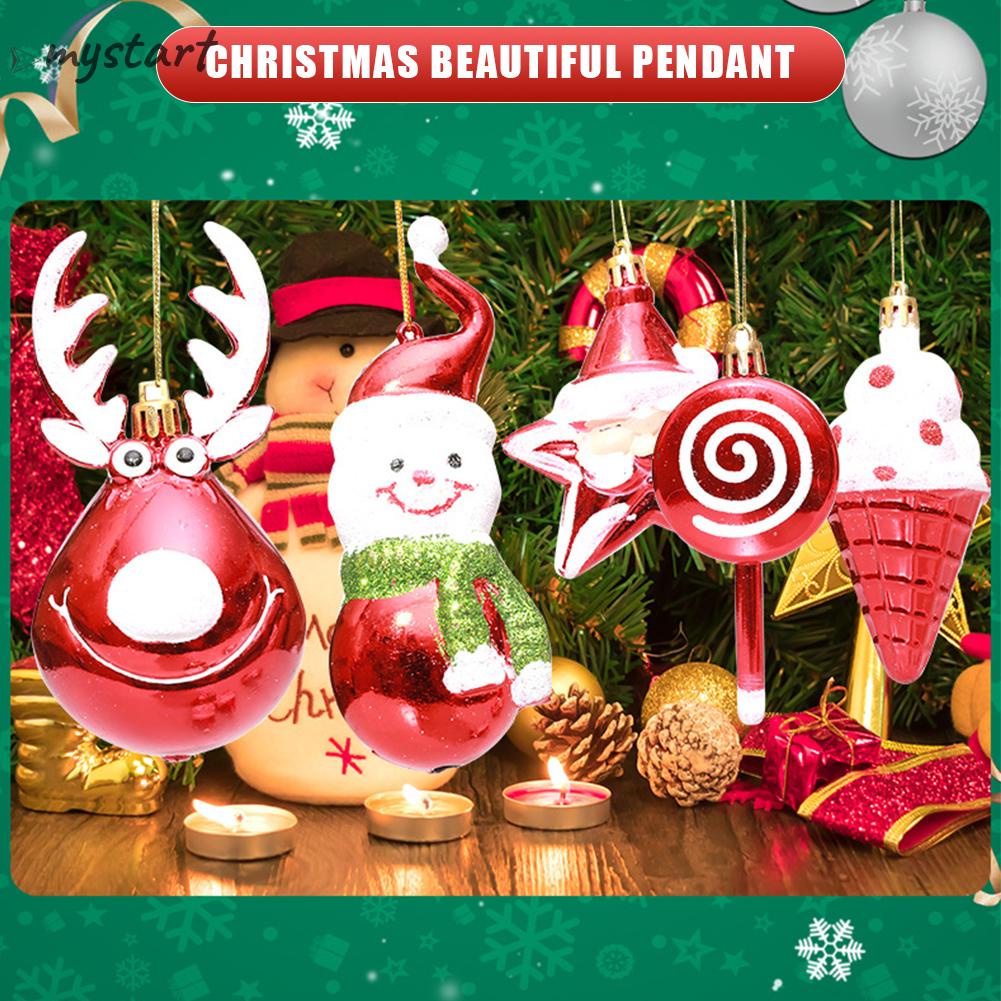 Phụ Kiện Trang Trí Cây Thông Giáng Sinh Hình Hoạt Hình Bằng Nhựa