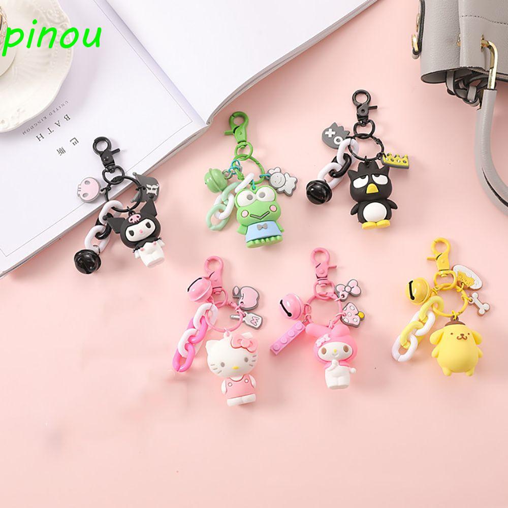 Pinou Móc Chìa Khóa Bằng Silicon Hình Mèo Hoạt Hình Dễ Thương
