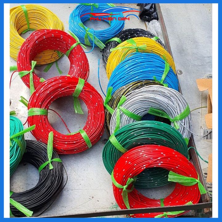 5 mét dây điện nhật lõi đồng 0.3mm, 0.5mm, 0.85mm, 1.25mm, 2mm chuyên dụng cho ô tô