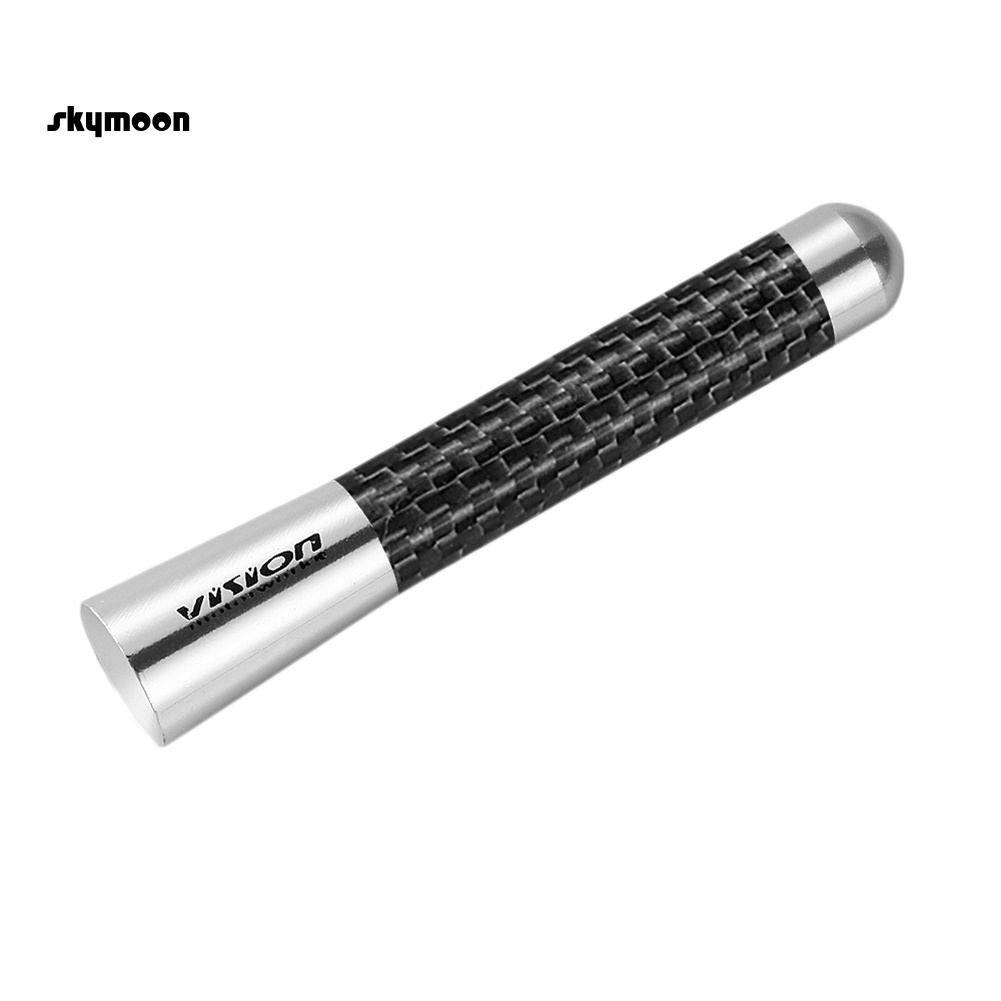 Ăng Ten Ngắn Bằng Thép Không Gỉ Sợi carbon 12cm Thông Dụng Cho Xe Hơi