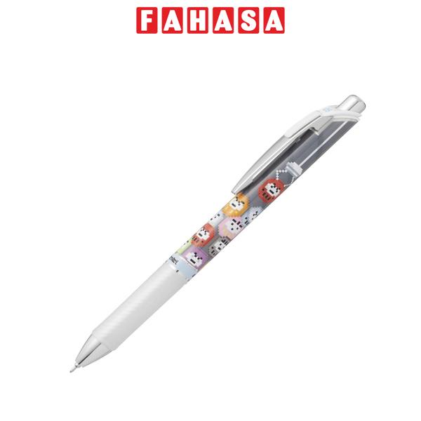 Bút Gel EnerGel Kawaii Pixel Art 0.5 mm - Pentel BLN75KW40-C - Daruma - Mực Xanh
