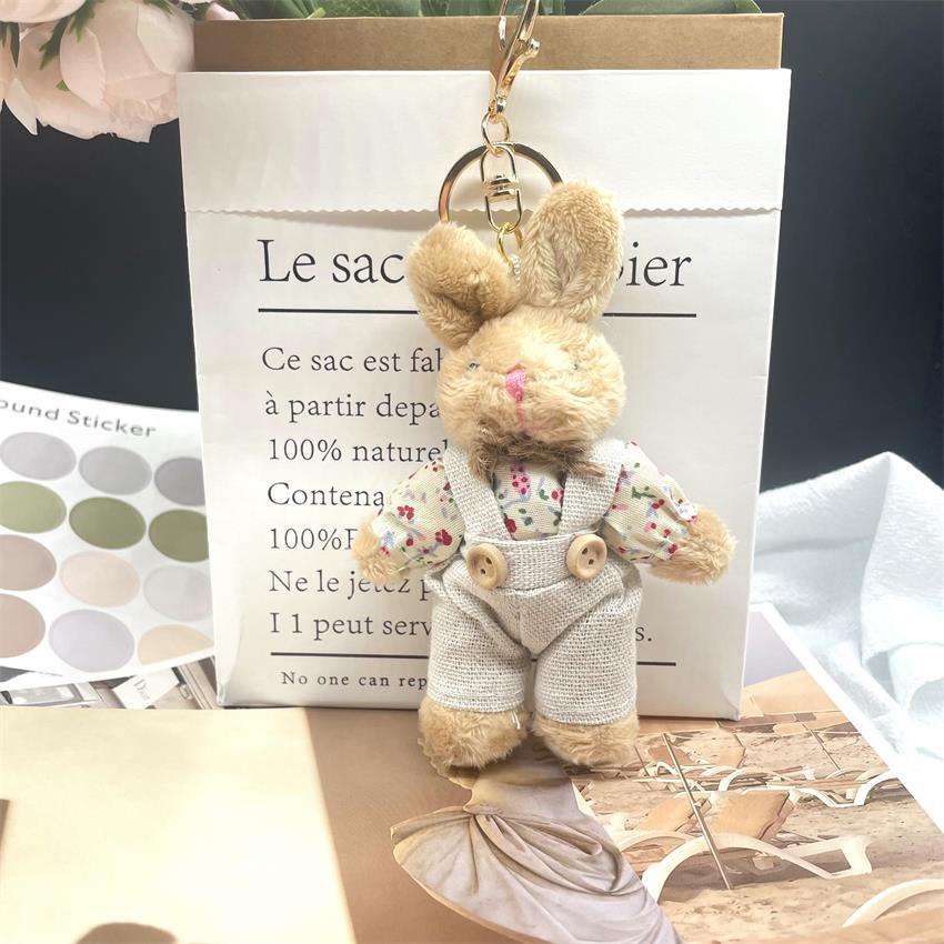 Hoạt Hình Móc Khóa Hình Thỏ Nhồi Bông Đáng Yêu