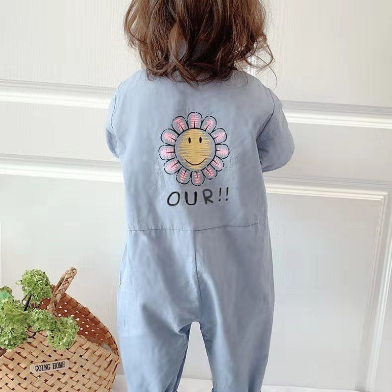 Bộ Đồ Liền Dài Tay Thời Trang Xuân Thu Cho Trẻ Em Gái