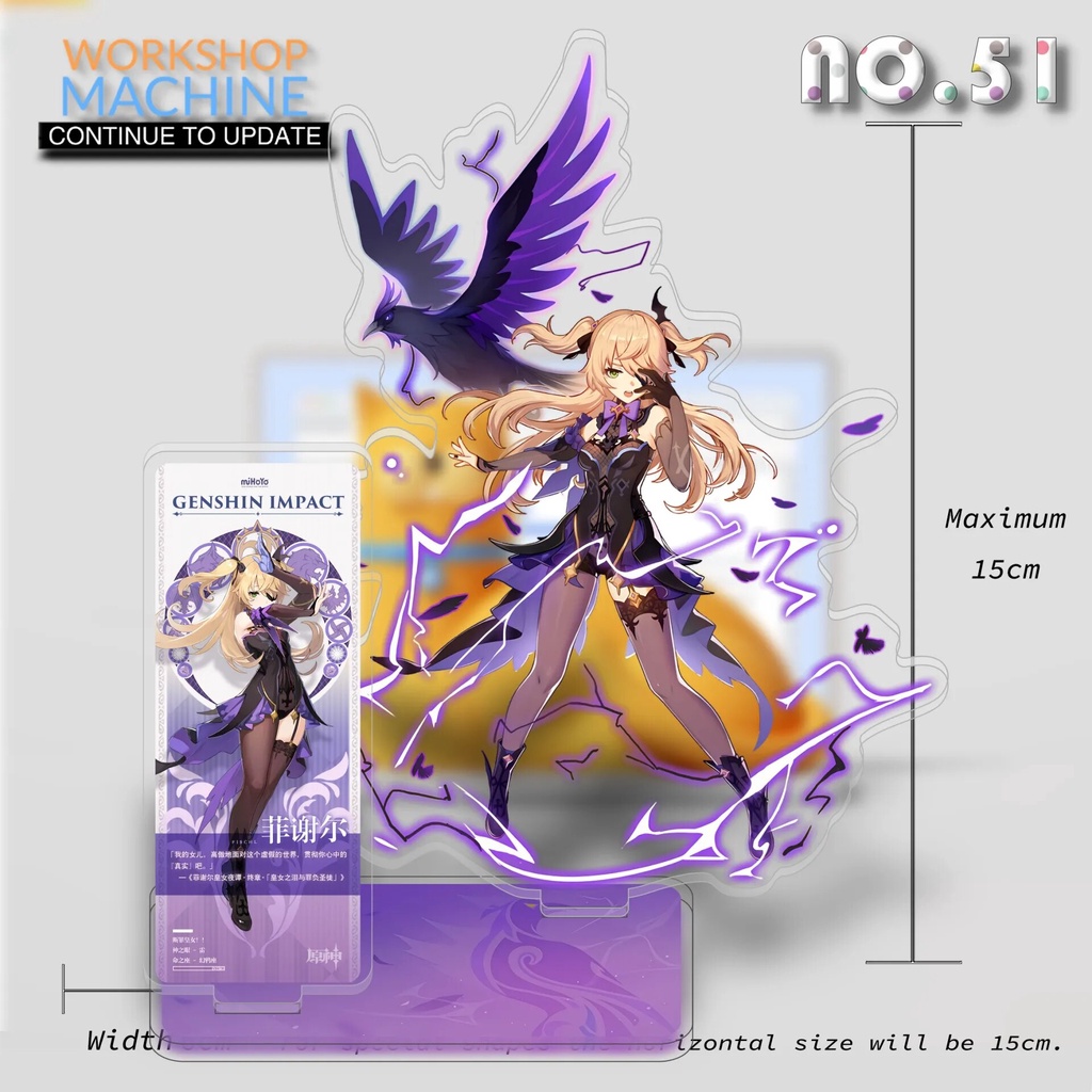 Mô hình Standee Genshin Impact Combination Stand Original Design 13 Phụ kiện trang trí để bàn góc học tập