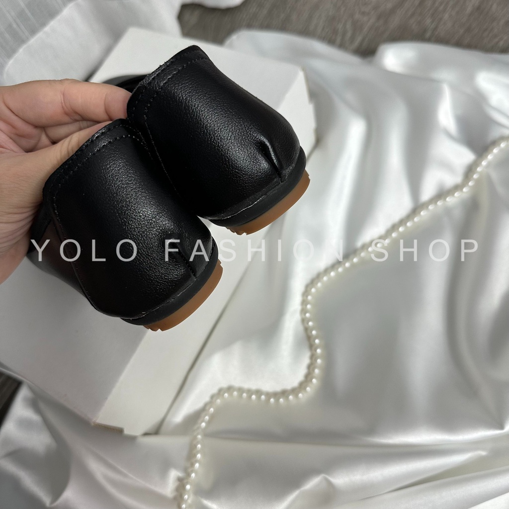 Giày bệt mũi tròn da lì cao cấp siêu êm mềm có size 40 cho quý khách chân ngoại cỡ