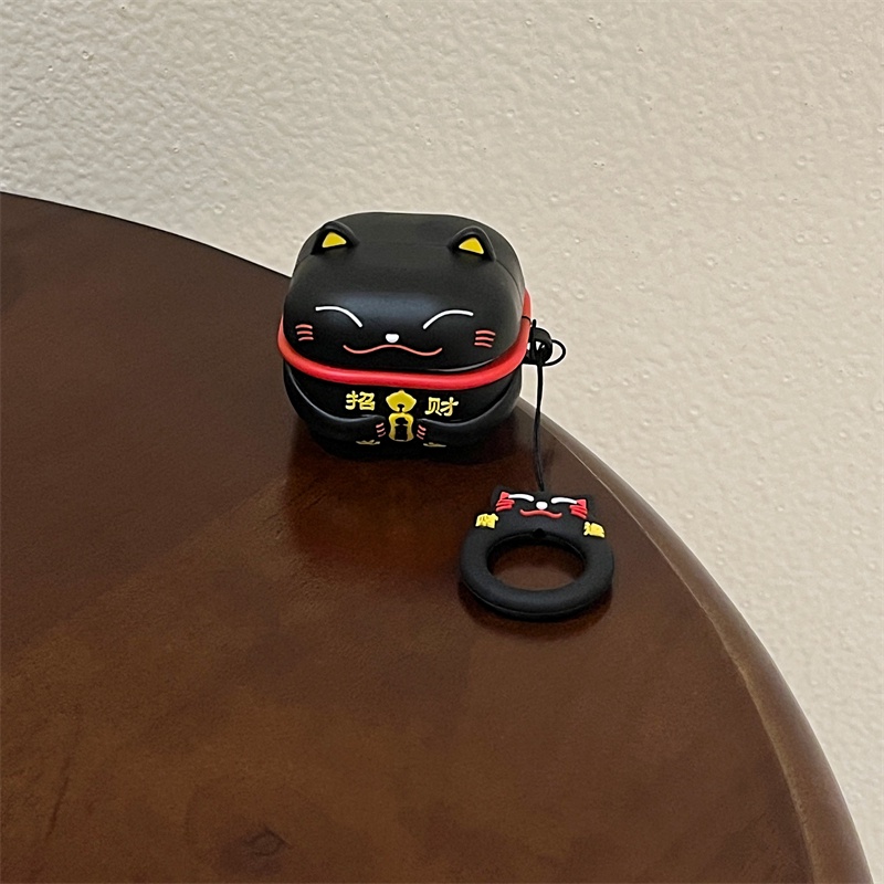 Vỏ Bảo Vệ Hộp Sạc Tai Nghe bluetooth Không Dây samsung galaxy buds-2-Li Ô Liu-pro Bằng Silicon Mềm Hình Mèo 3d