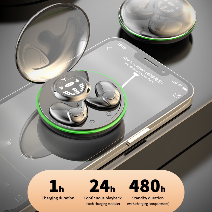 Tai Nghe Nhét Tai Không Dây Kết Nối bluetooth Âm Thanh Nổi hi-fi Chất Lượng Cao type c Cho Thể Thao