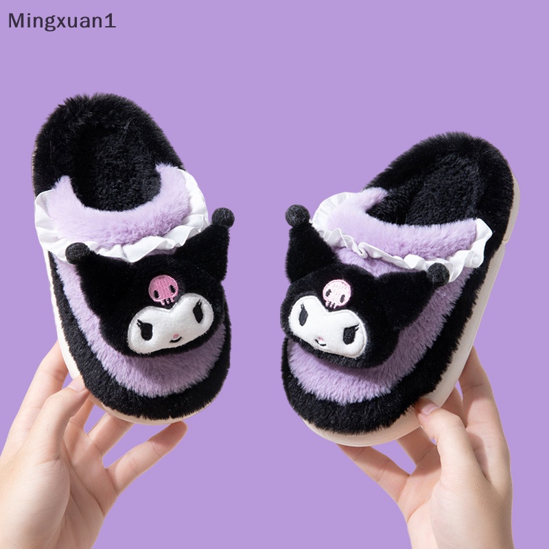 Dép Bông Đi Trong Nhà Ấm Áp Chống Trượt Hình Chú Chó Hoạt Hình Màu Tím / Xanh Dương Dành Cho Nữ