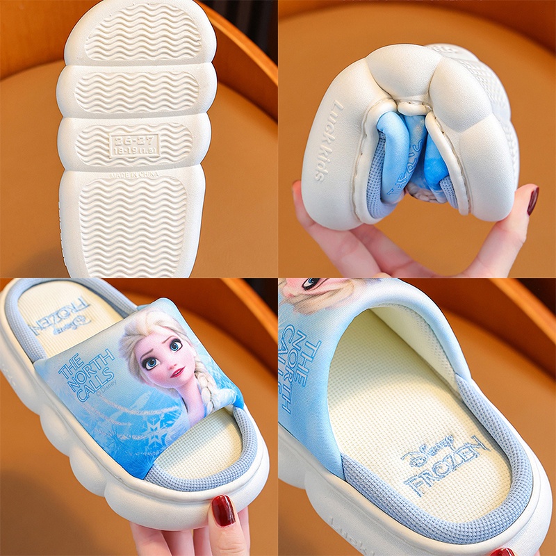DISNEY Suge Dép Sandal Chống Trượt Họa Tiết Hoạt Hình frozen Xinh Xắn Dành Cho Bé