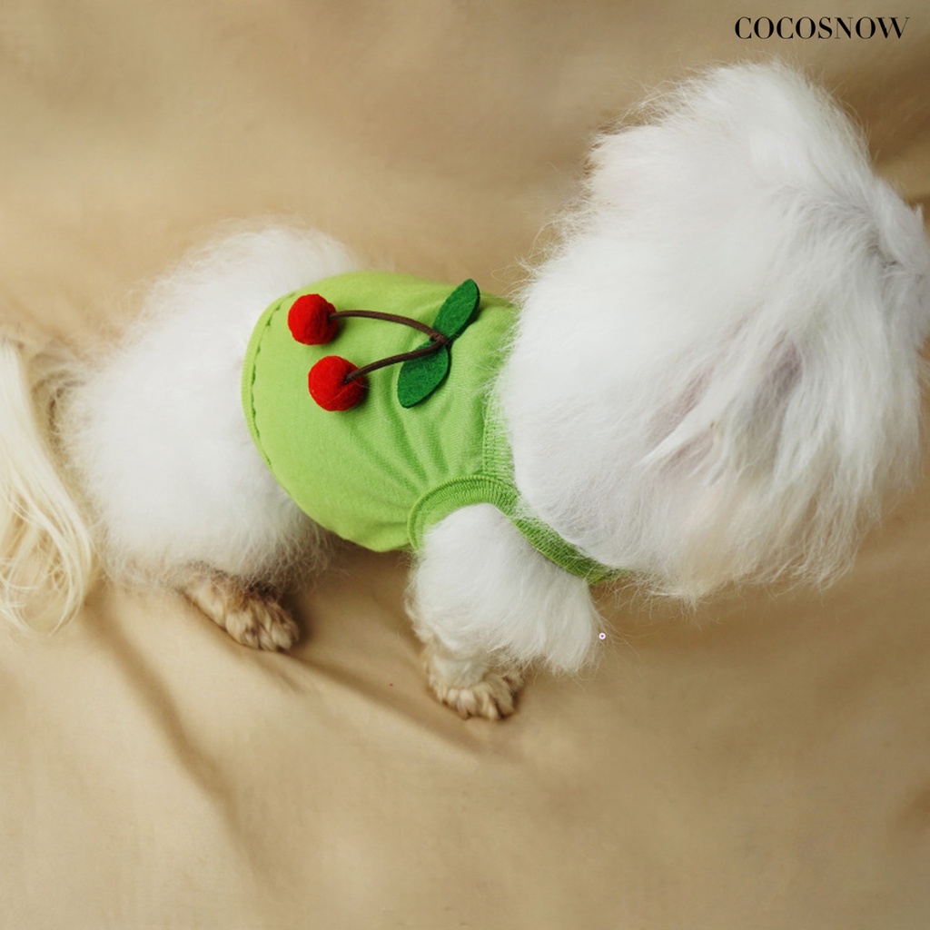 Áo polyester Bắt Mắt Họa Tiết cherry Chống Tràn Cho Thú Cưng