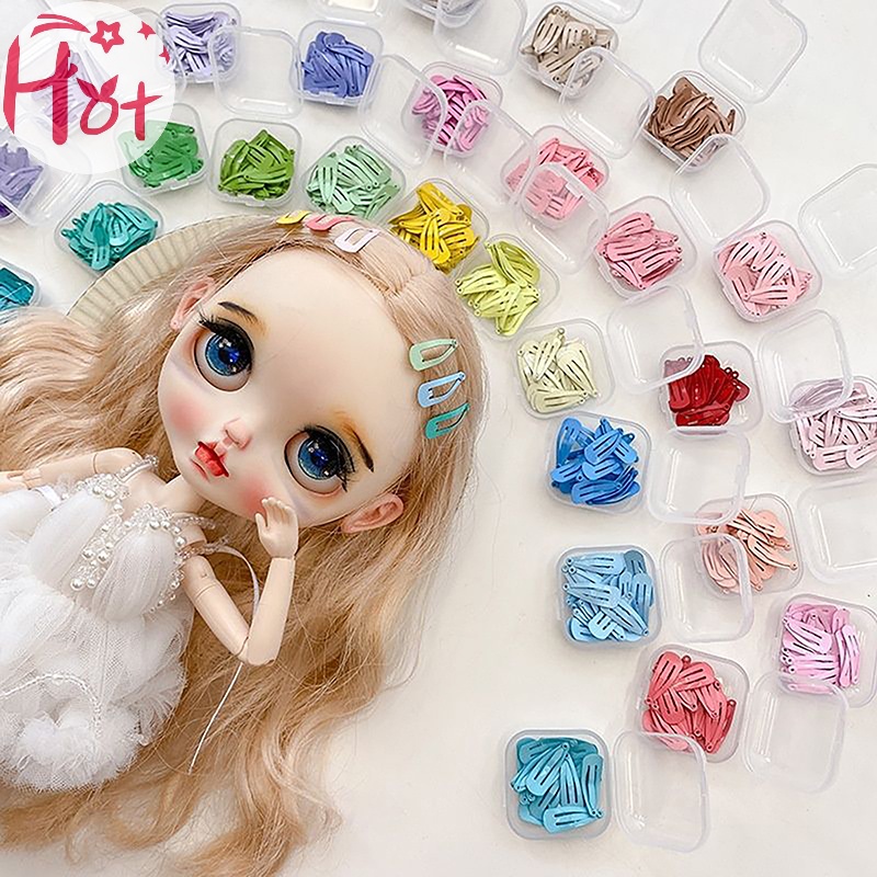 Jr Set 5 Kẹp Tóc Giả mini 2cm Cho Búp Bê bjd 1 / 6 1 / 12 ob11 vn