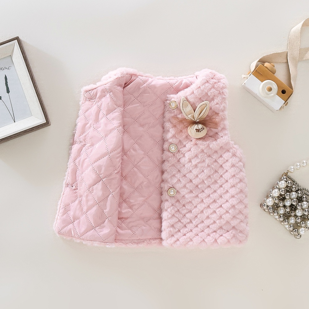 Áo Khoác Len Không Tay Mềm Mại 70cm - 120cm Thời Trang Mùa Đông Cho Bé