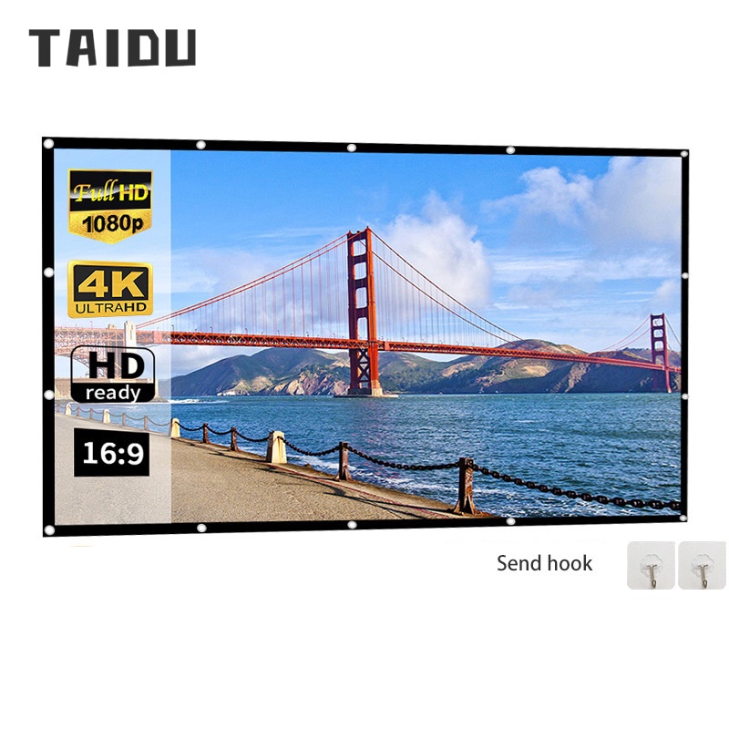 Màn chiếu TAIDU cao gấp gọn di động 100 120 inch