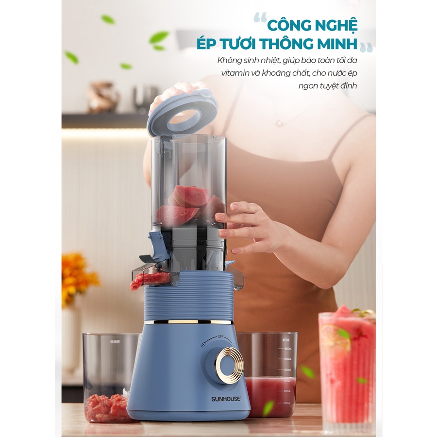 Máy ép chậm Sunhouse SHD5518 - Bảo hành 12 tháng chính hãng