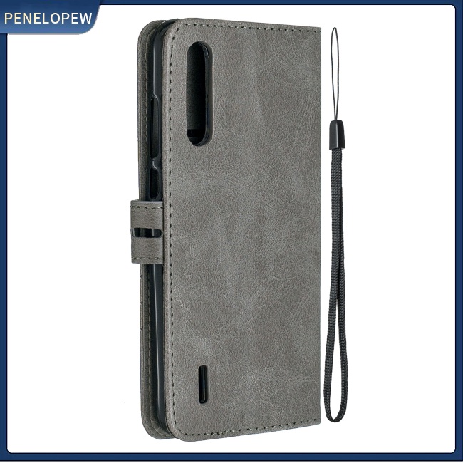 Bao Da Điện Thoại denim Màu Trơn Khóa Trước Cho xiaomi cc9-a3 lite Ốp