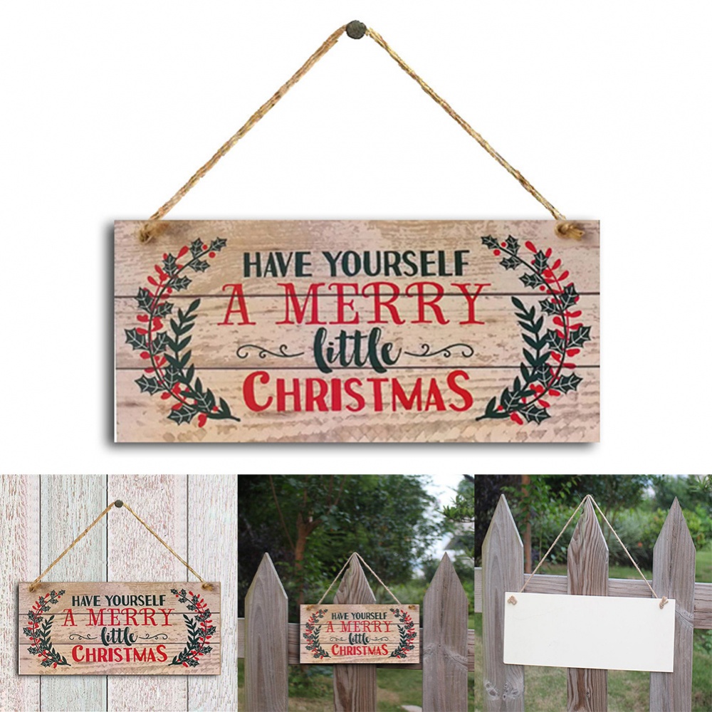 Phụ Kiện Treo Trang Trí Cây Thông Giáng Sinh Bằng Gỗ Dễ Thương Xinh Xắn