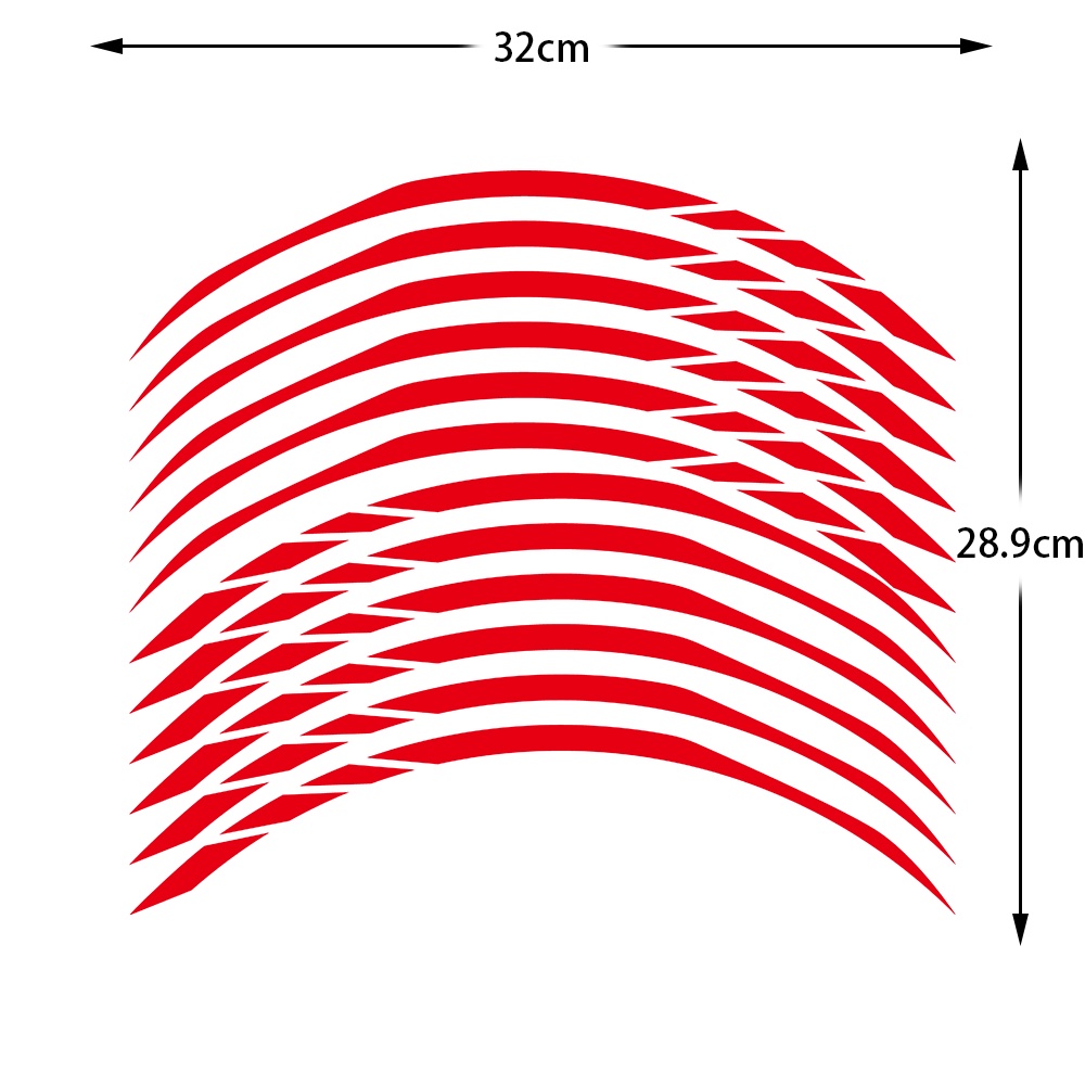 Set 12 Miếng Dán Phản Quang 17 inch Trang Trí Vành Bánh Xe Mô Tô