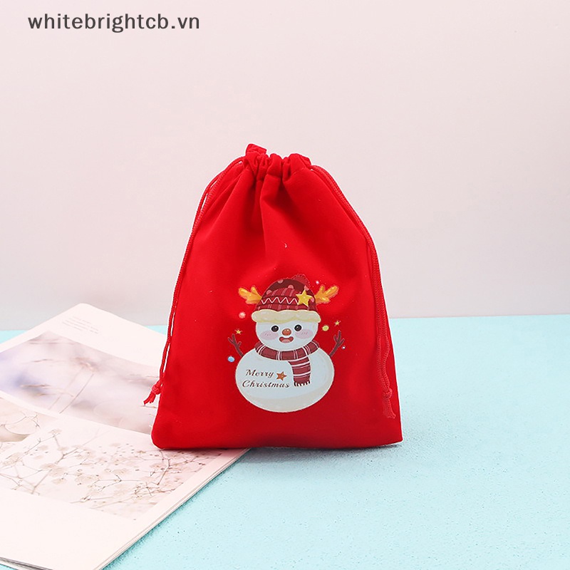 1 Túi Đựng Quà Giáng Sinh 2023 Bằng Nhung Kích Thước 15x20cm