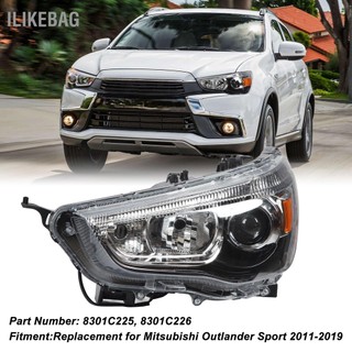 Ilikebag Đèn pha trước thay thế đèn halogen chống nước cho Mitsubishi Outlander Sport 2011 đến 2019