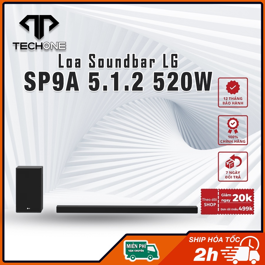 Loa Soundbar LG SP9A 5.1.2 520W Hires Audio - Mới 2021 Hàng Chính Hãng 100% Bảo Hành 12T