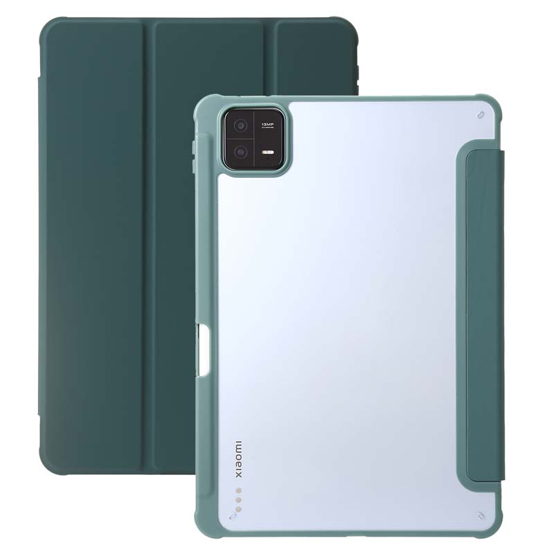 Bao Da pu Máy Tính Bảng Nắp Lật Trong Suốt Chống Rơi Có Ngăn Đựng Bút Cho xiaomi pad 6 pro case xiaomipad 6pro 6 Giá Đỡ cover