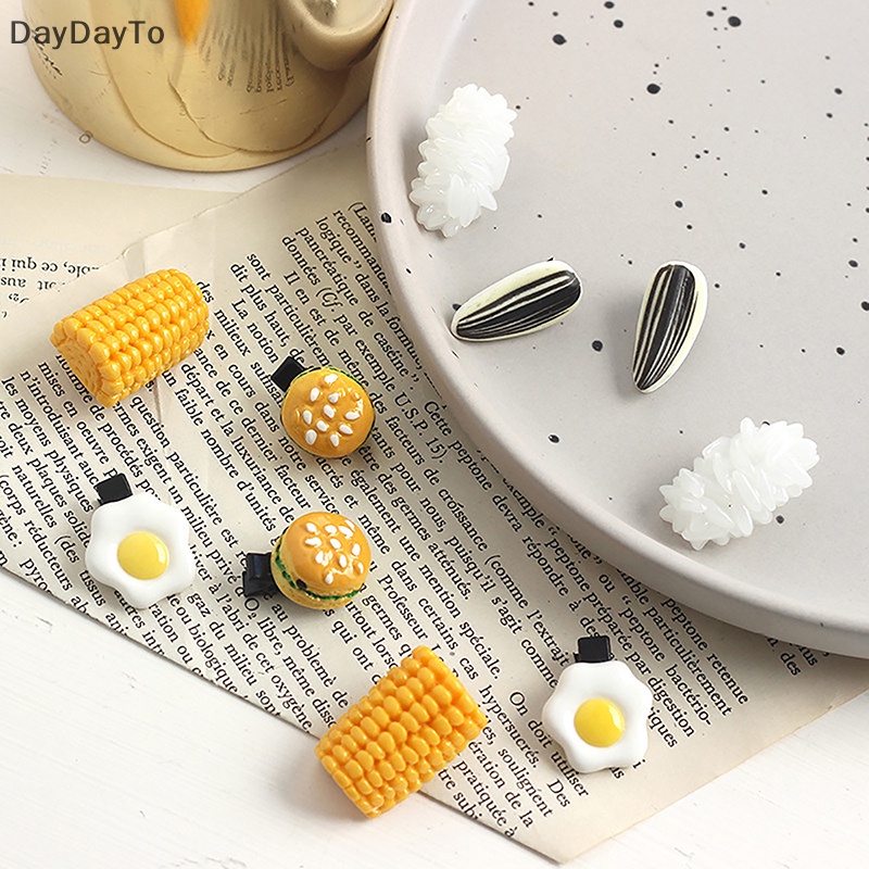 Daydayto Kẹp Tóc Trang Trí Hạt Ngô / Cơm Nắm / burger Vui Nhộn Đáng Yêu Cho Bé Gái