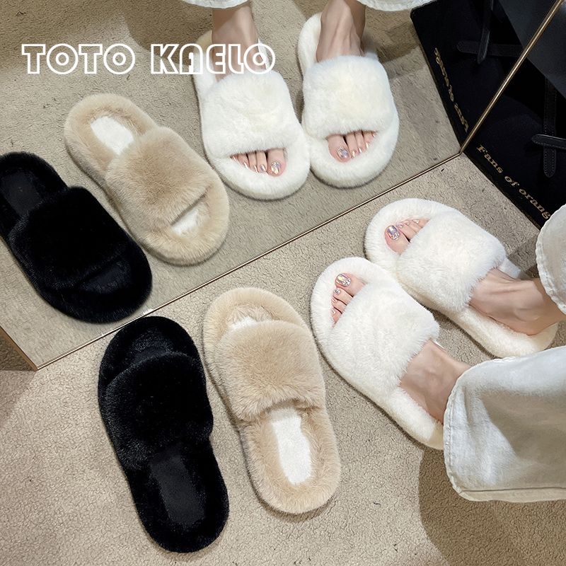 TOTOK  dép lông dép bông Đế Dày dép quai hậu đế cao 2023 hot trend Phù hợp Thoải mái Linh hoạt Chống thấm nước FDL23A0ABS 41Z231013