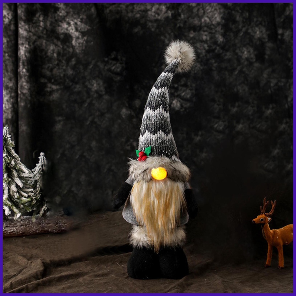 Gnome Búp Bê Nhồi Bông Hình Không Mặt Cảm Ơn dwarf Giáng Sinh Có Đèn Đứng gnome Cũ Aateevn