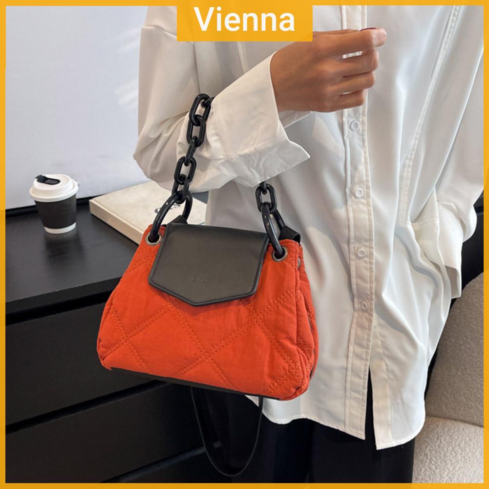 Túi Xách Đeo Chéo Dây Mắt Xích Có Thể Điều Chỉnh Đơn Giản Cho Nữ