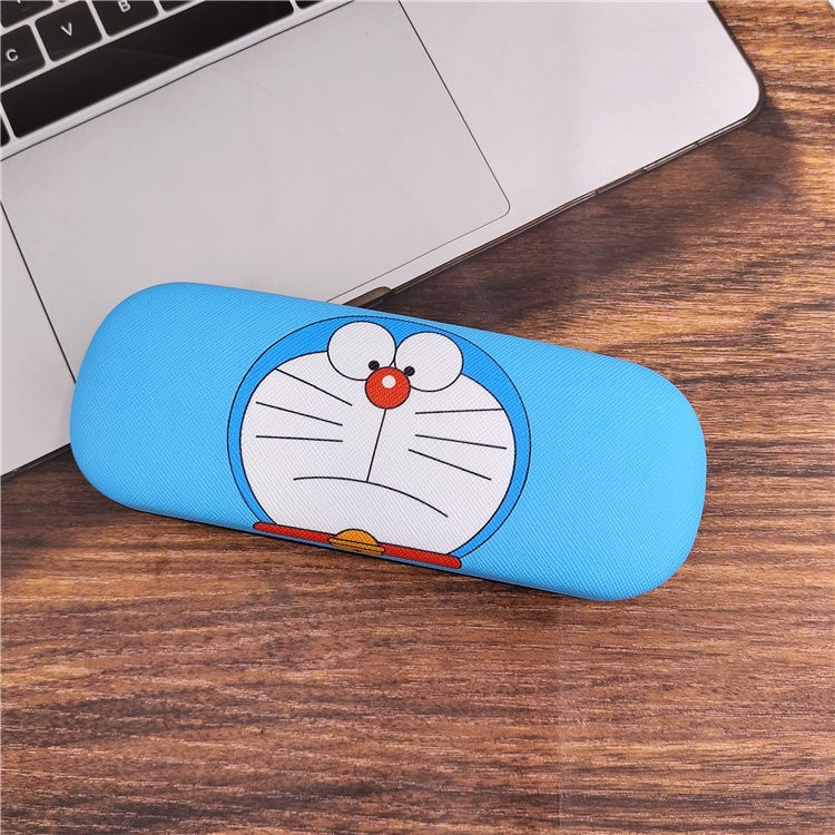 Hộp Đựng Mắt Kính Hình Mèo Máy doraemon Hoạt Hình Màu Xanh Dương Dạng Nén Nhỏ Gọn Giá Trị Cao ins Cho Bé Trai Và Bé Gái