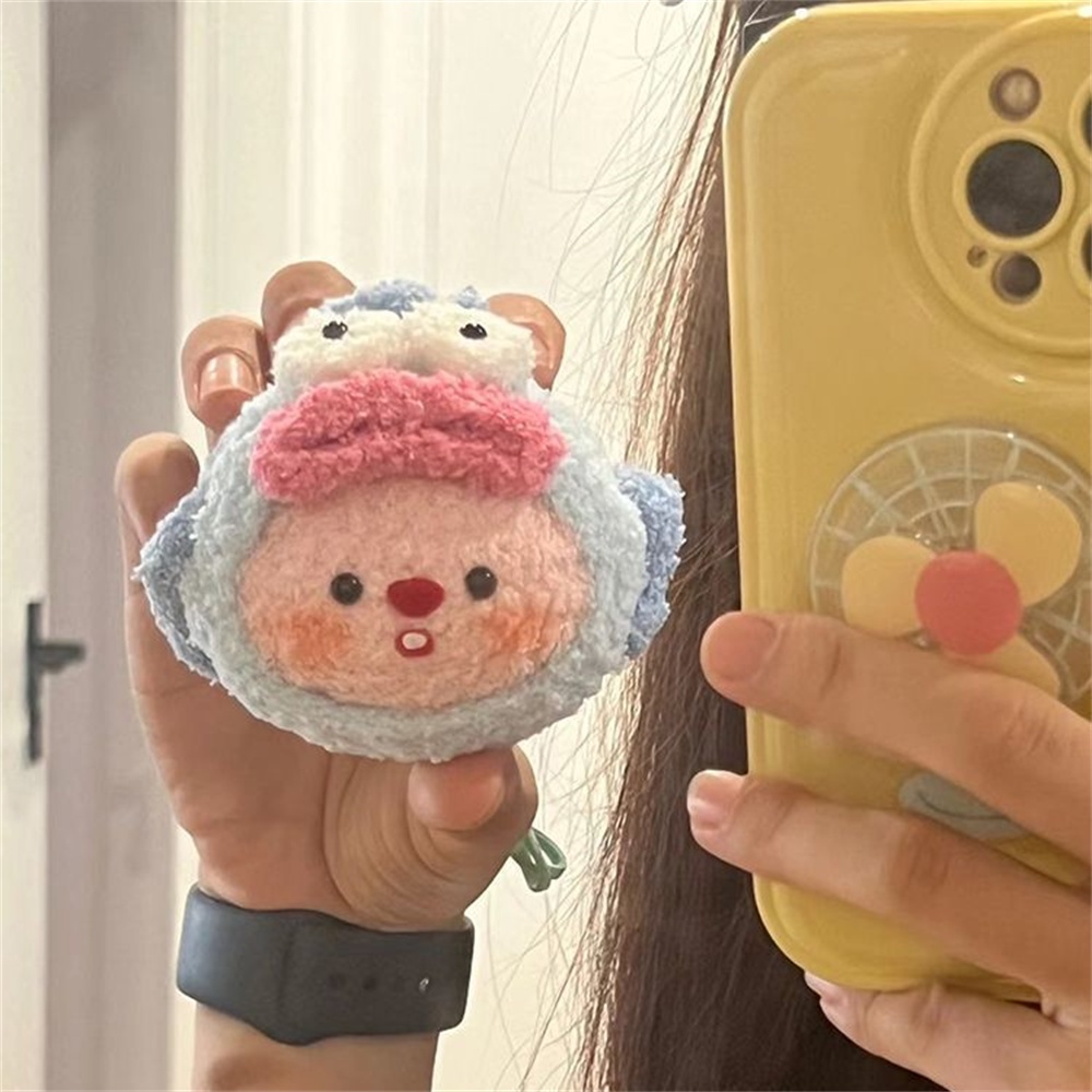 Móc Treo Chìa Khóa Bằng Len Dệt Kim Thủ Công Họa Tiết Hoạt Hình kawaii diy