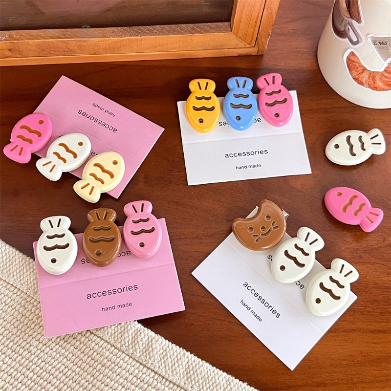 1 Kẹp Tóc Cá Kaki Hình Cá Cho Nữ