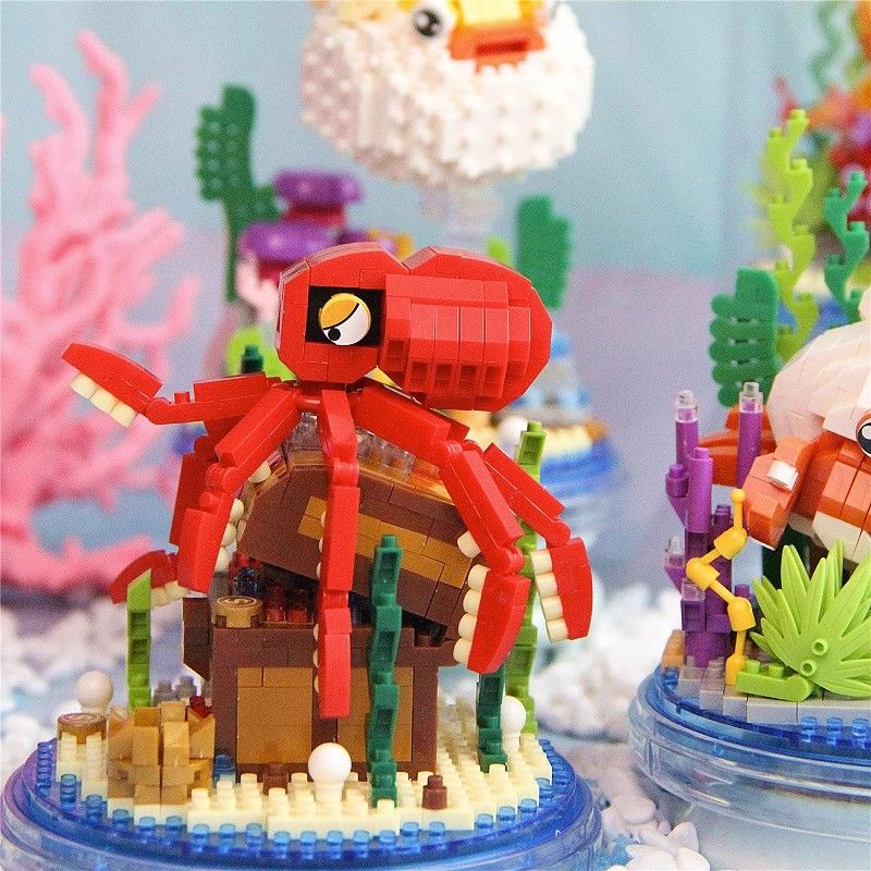 Sea life Bộ Đồ Chơi Lắp Ráp Mô Hình Cá Ngựa Bạch Tuộc Giáo Dục Cho Bé Trai Bé Gái