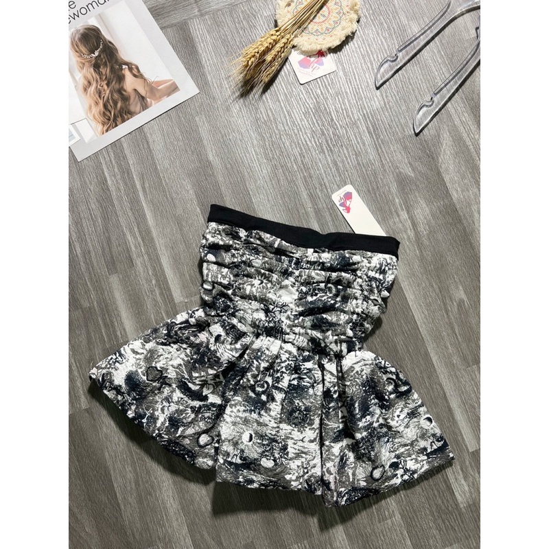 Áo quây body xoè, áo nữ ống bí 2 lớp ,áo cúp ngực kèm mút alohashop91