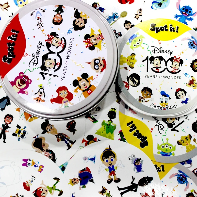 Spot It Dobble 100 Years Disney  Parent-child Interactive Board Game Party Gift