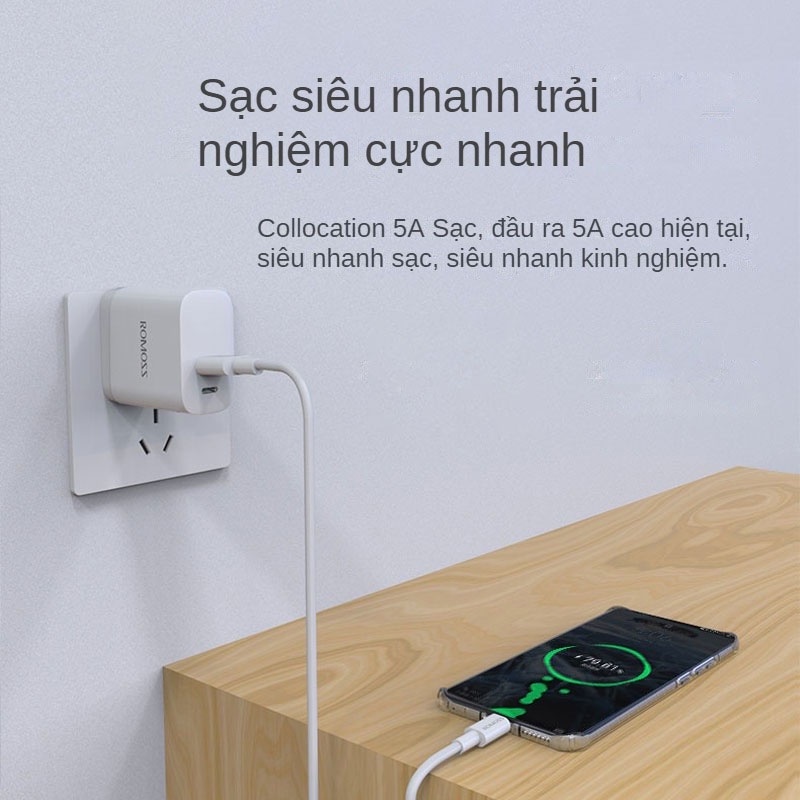 Cáp Sạc ROMOSS CB304 Dây Cao Su Dẹp Chống Rối Dài 1m