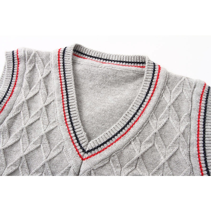 Áo sweater Không Tay Dệt Kim Thời Trang Mùa Thu Hàng Mới Dành Cho Bé Trai