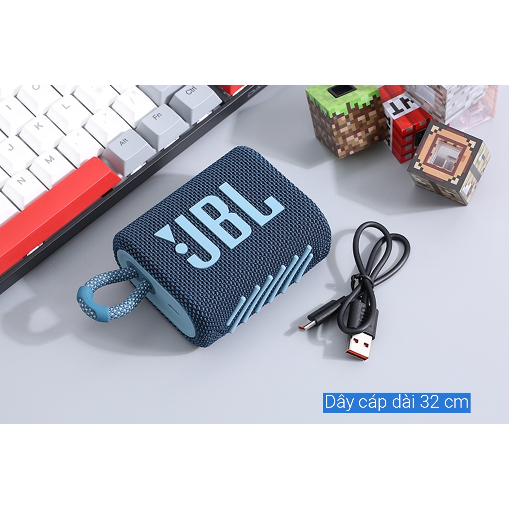 Loa Bluetooth JBL Go 3 - Chính hãng PGI 100% - Bảo hành 12 tháng- Chống bụi, Chống nước