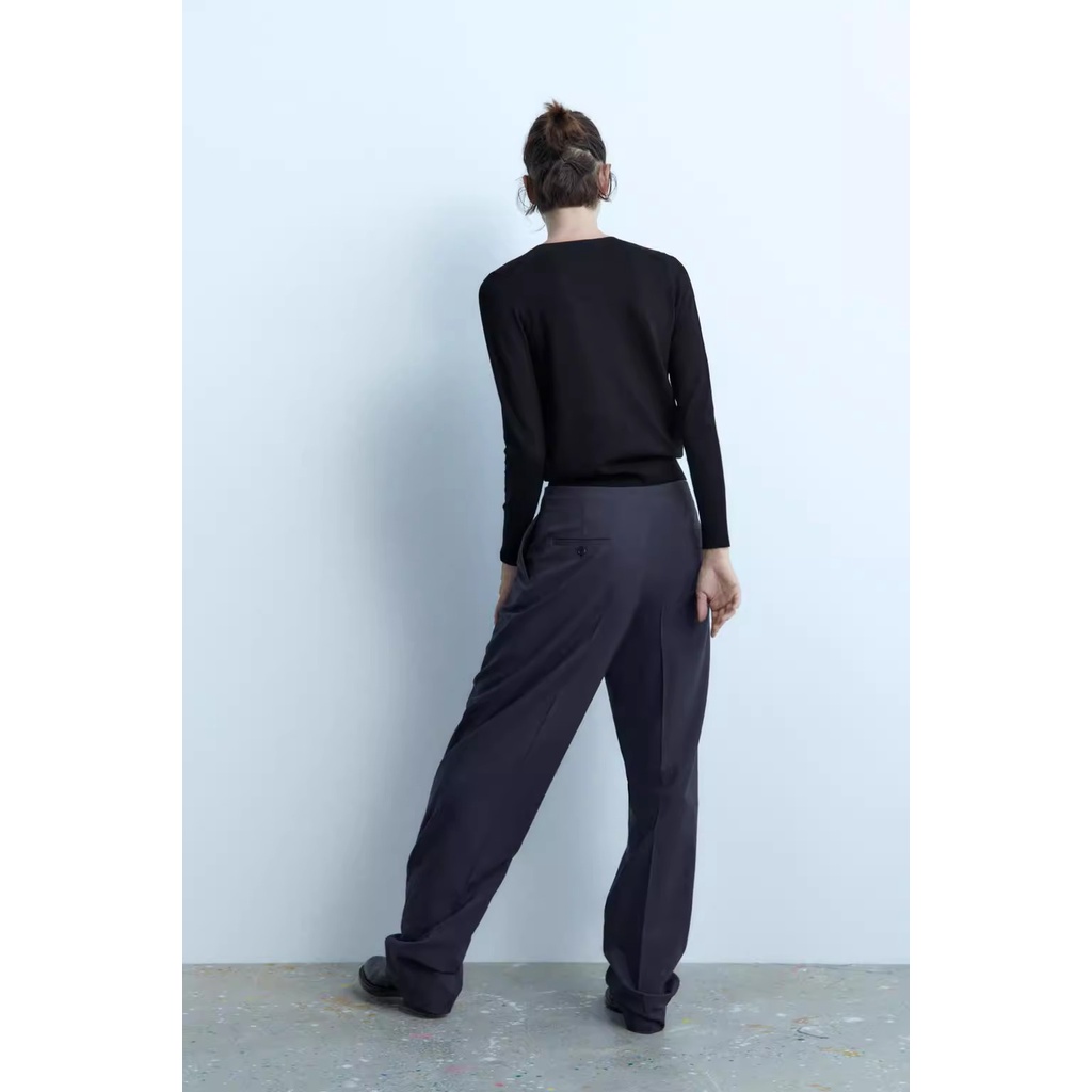 Zara Áo Khoác cardigan Dệt Kim Họa Tiết Kẻ Sọc Ngọt Ngào Thời Trang Mùa Thu Cho Nữ 0506110 800