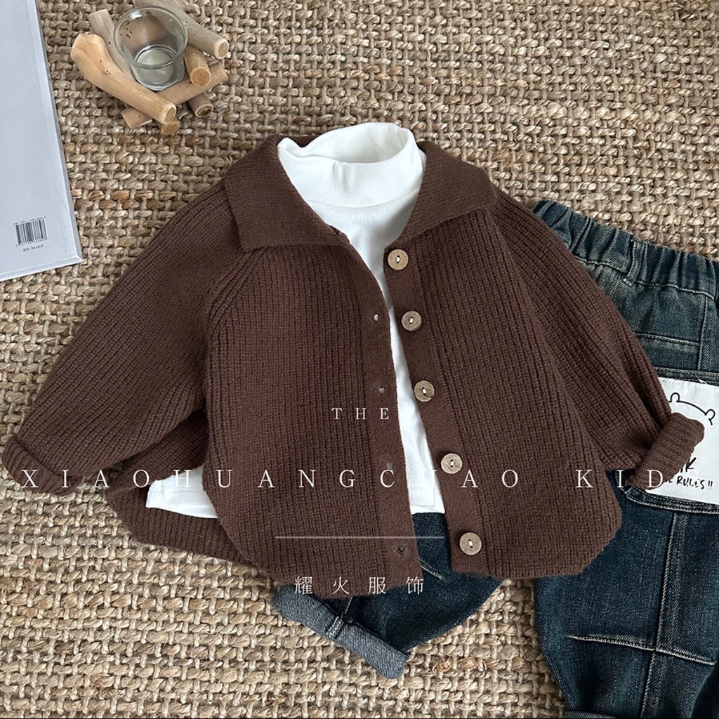 Áo sweater Dệt Kim Phong Cách Hàn Quốc Thời Trang Thu Đông Xinh Xắn Cho Bé