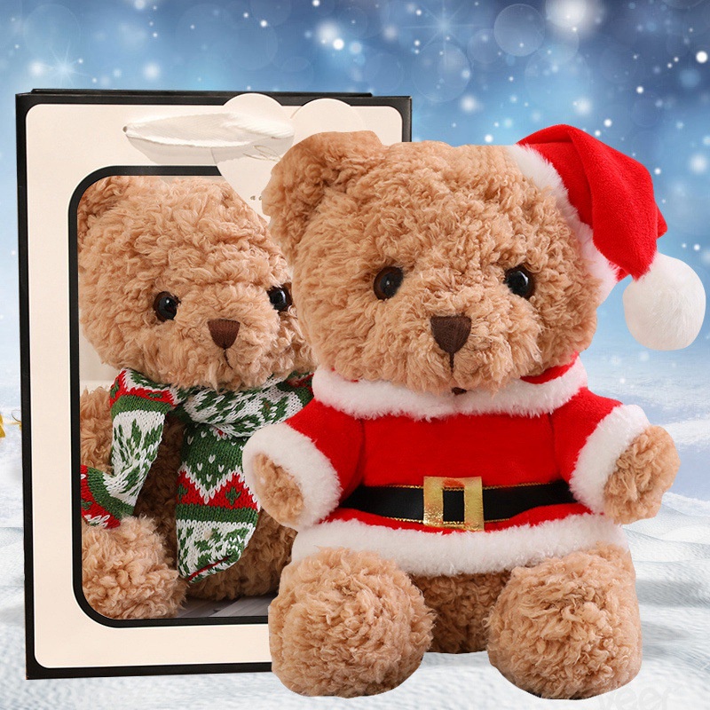 Gấu Bông teddy Dễ Thương Dùng Trang Trí Giáng Sinh